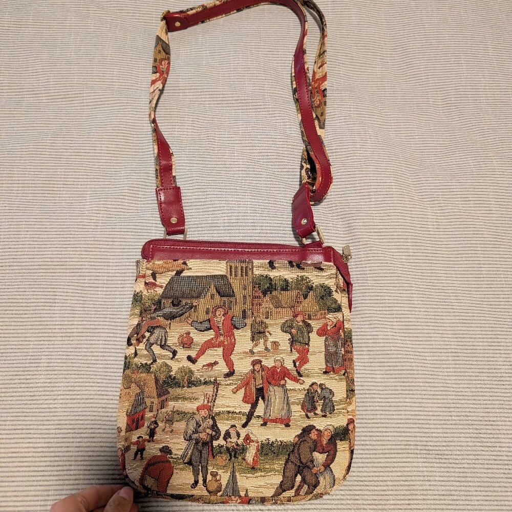 Cross-shoulder/ shoulder bag real Leather vintage